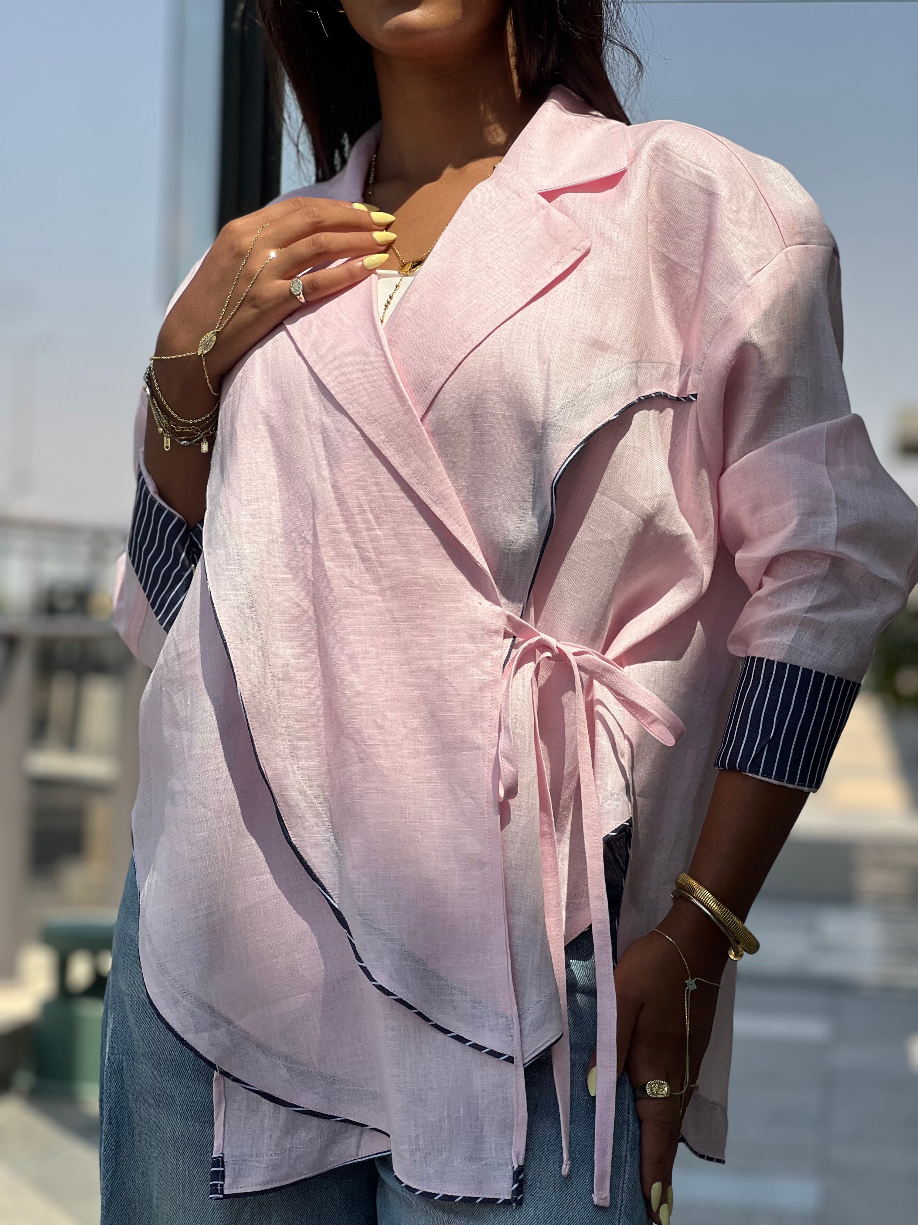 Cross-over Shirt (pink)