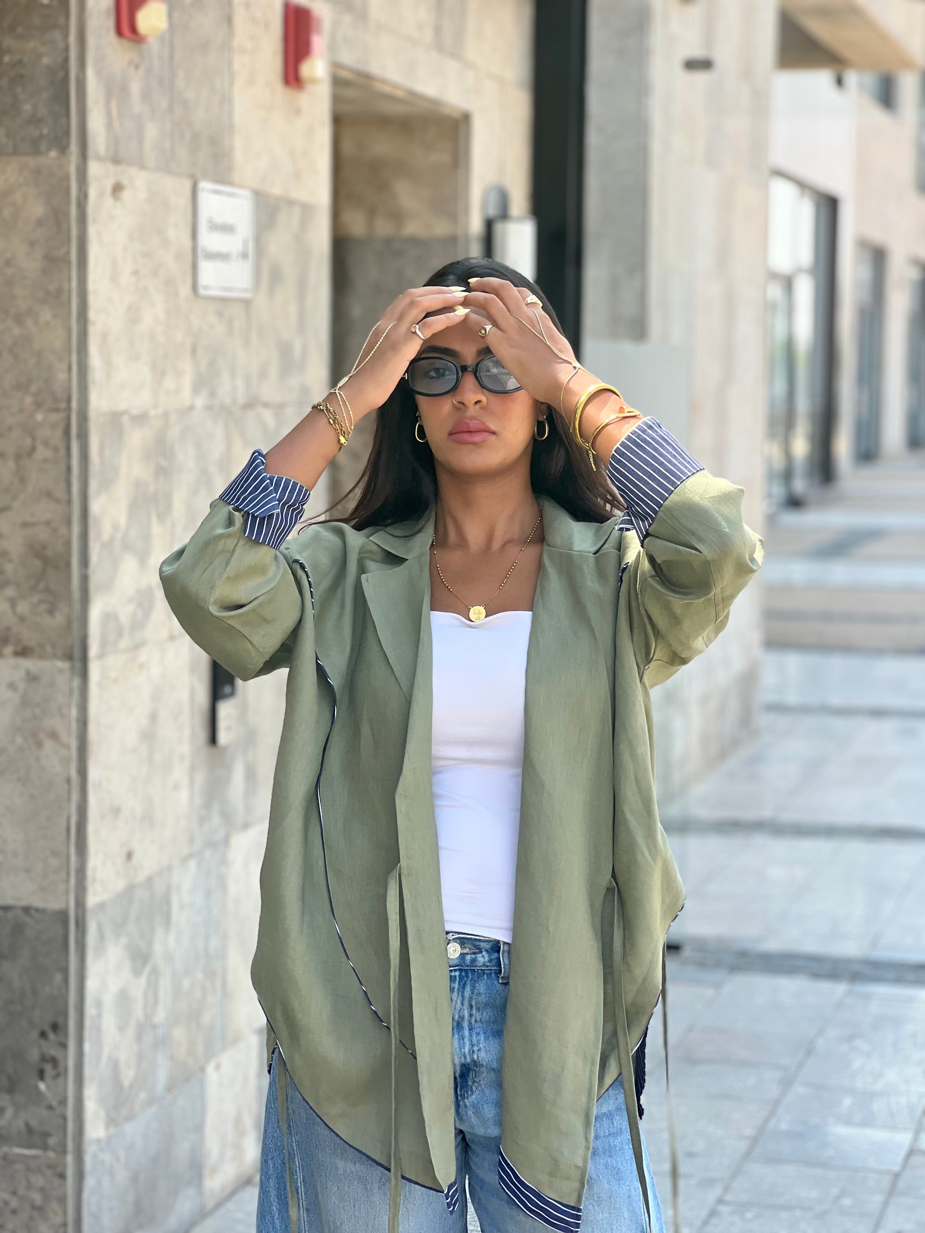 Cross-over Shirt (olive)
