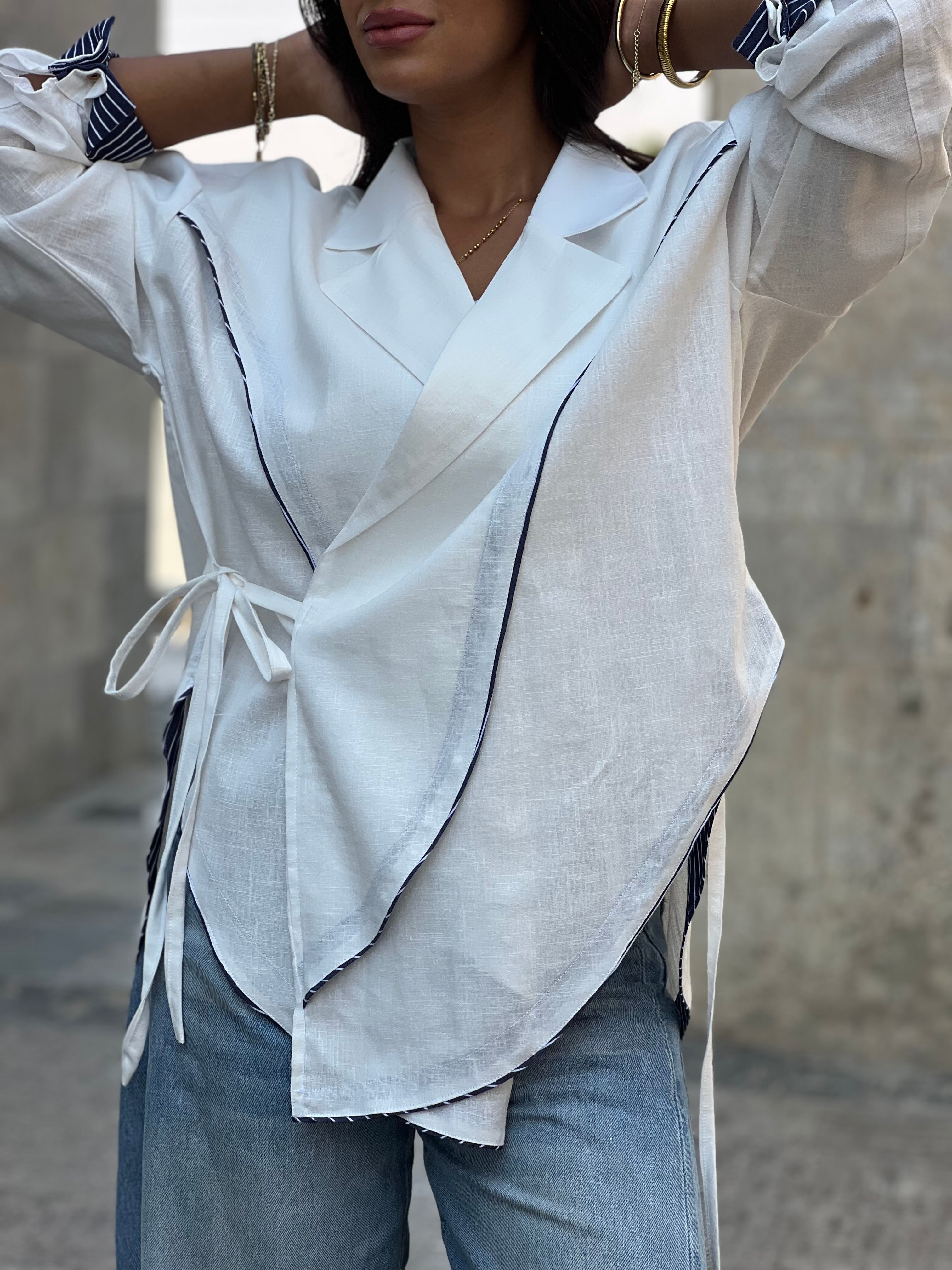 Cross-over Shirt (white)