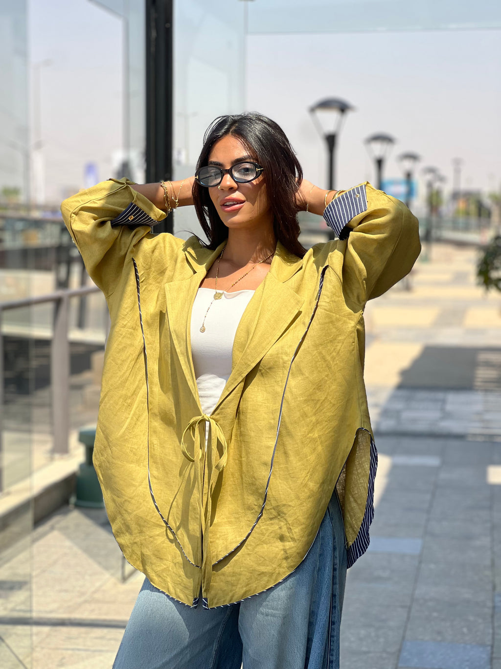 Cross-over Shirt (Mustard)