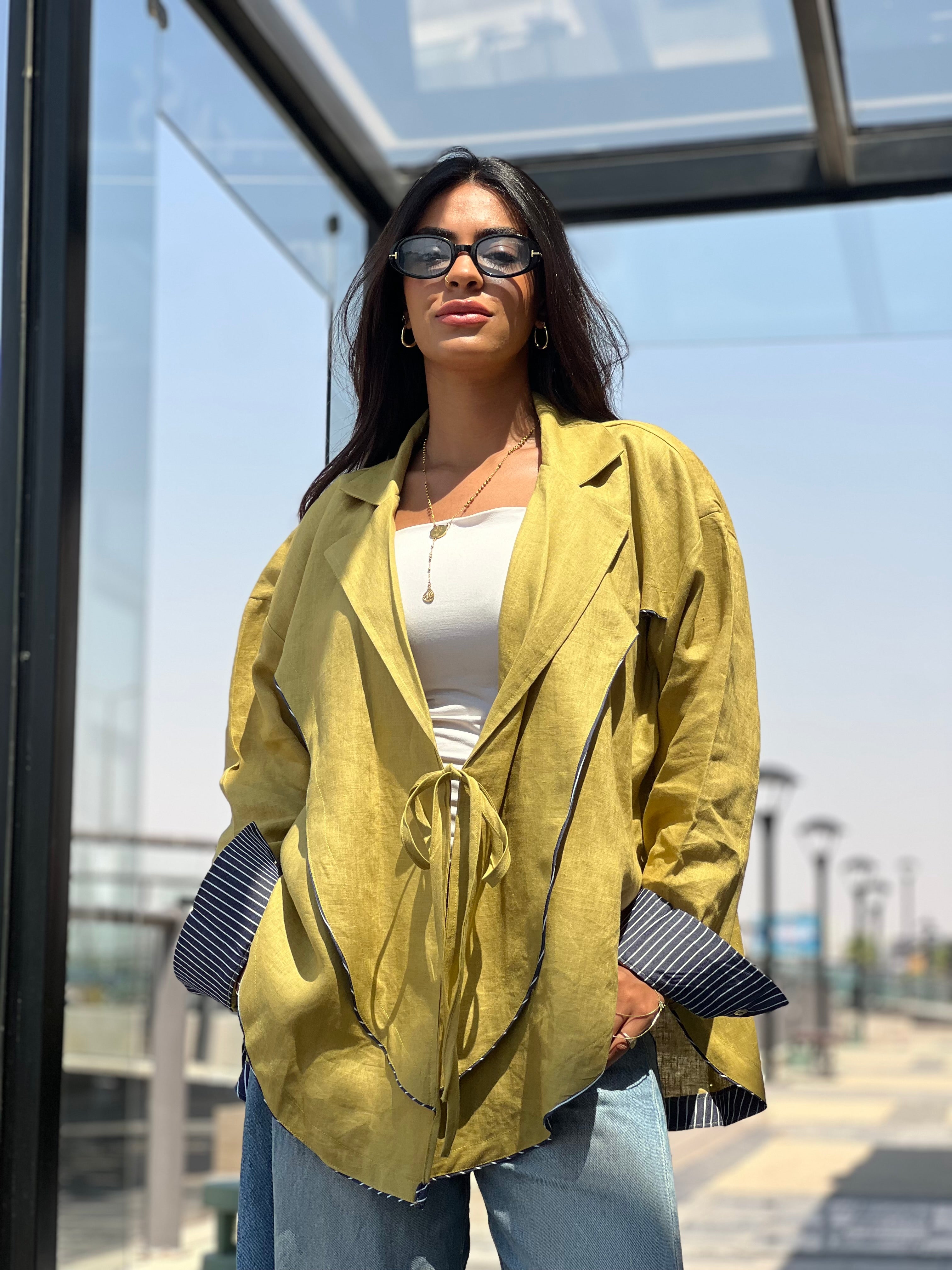 Cross-over Shirt (Mustard)