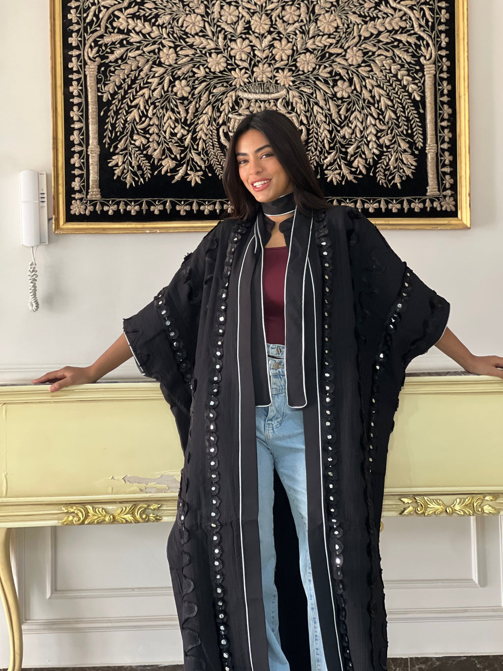 Crown of Shadows Royal Black Kaftan🌙✨