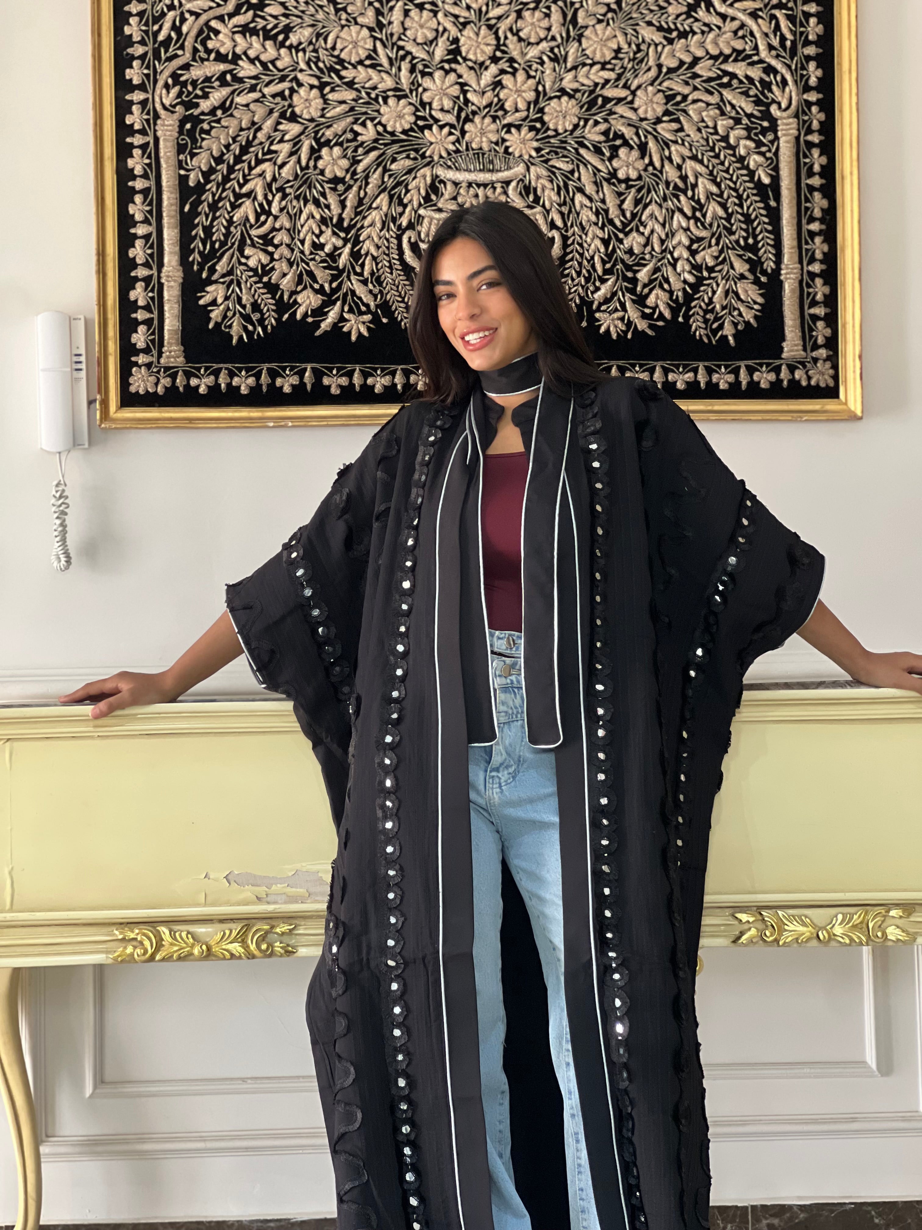 Crown of Shadows Royal Black Kaftan🌙✨