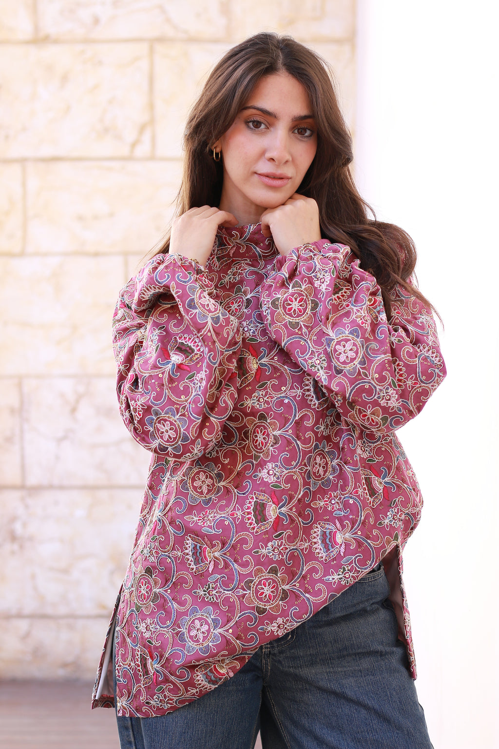 Lotus Rosette Handmade Top