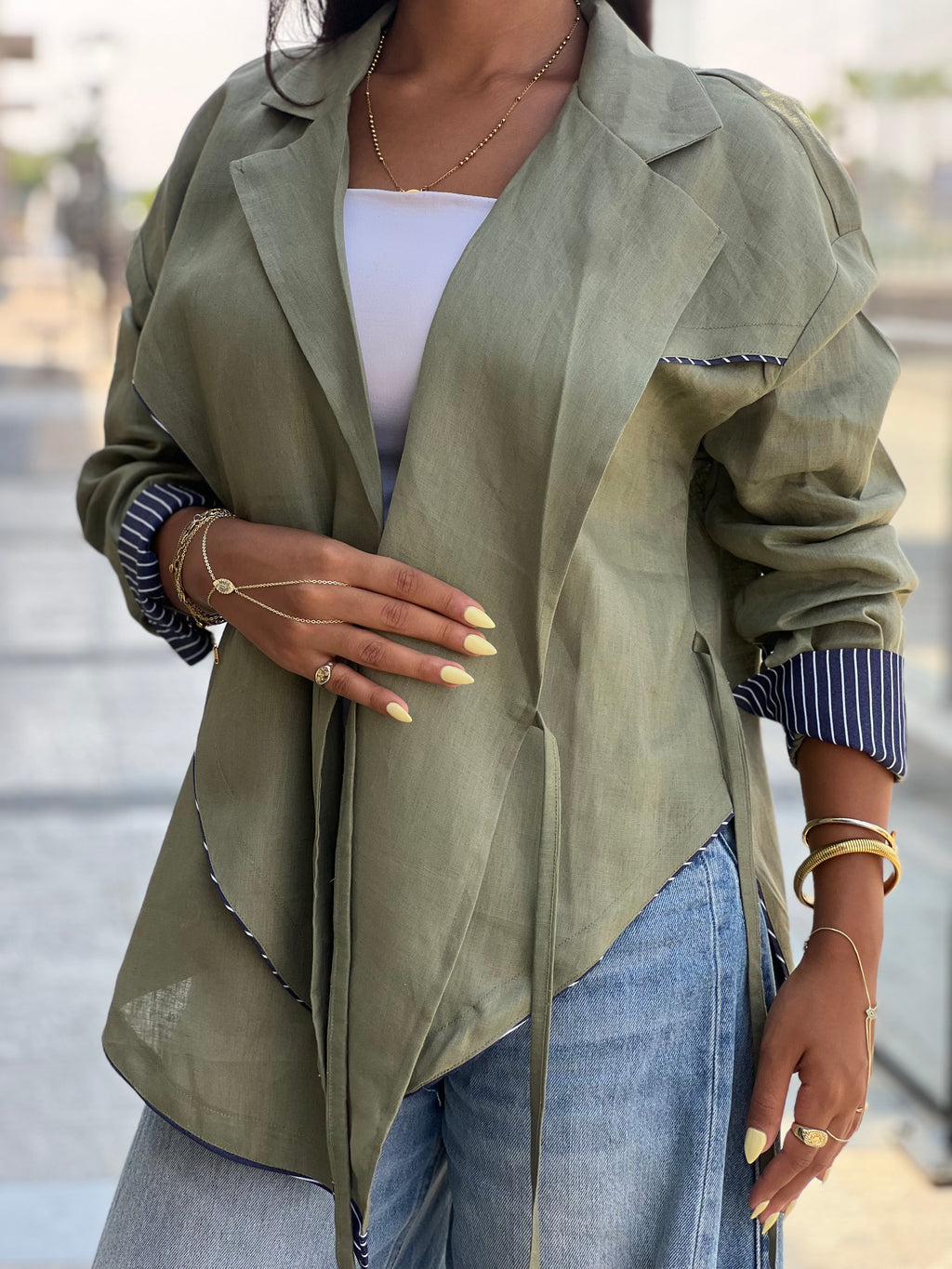 Cross-over Shirt (olive)