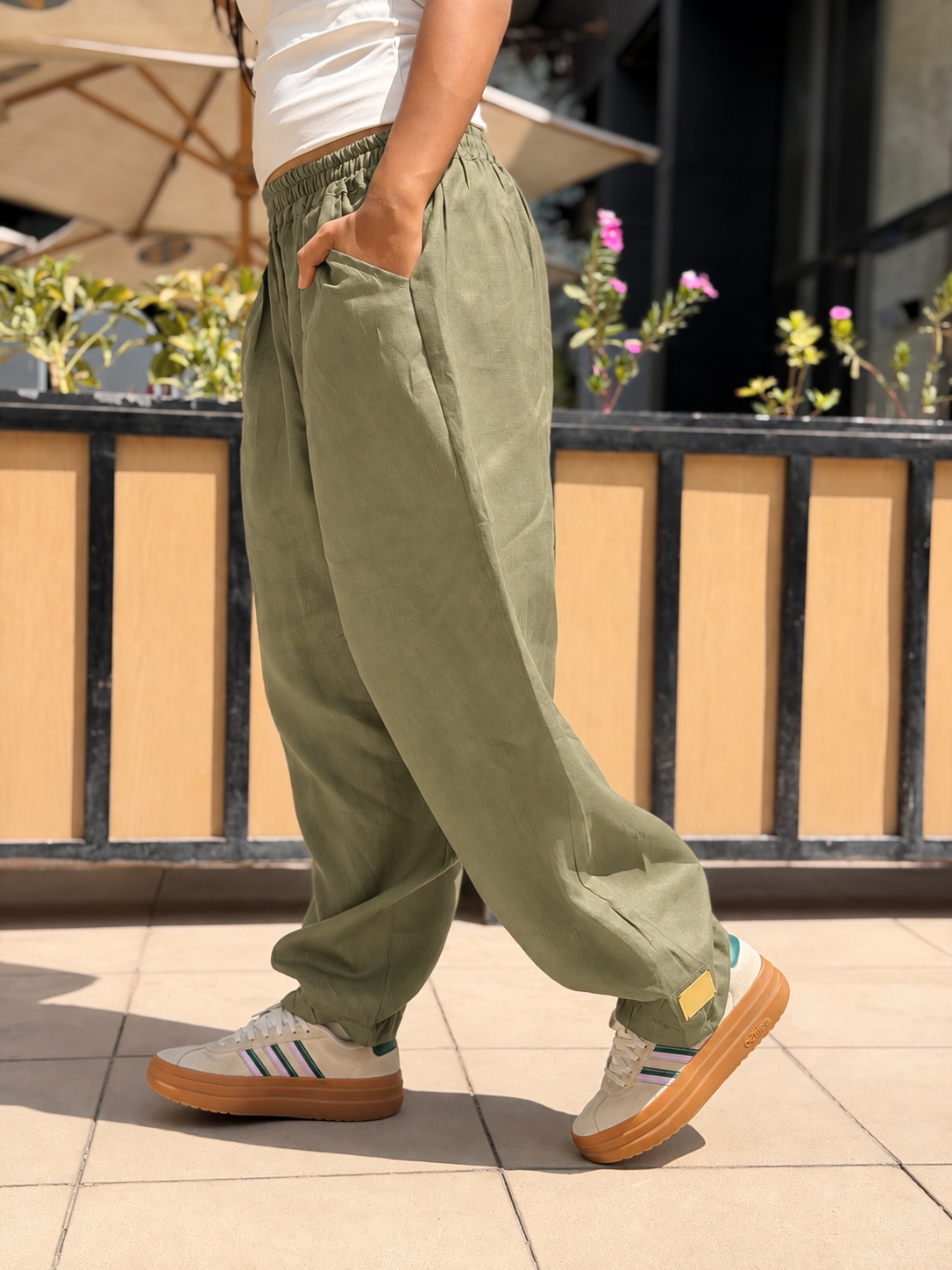 Mila Linen Pants ( olive)