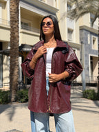 Oxblood Hooded Jacket