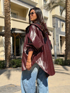 Oxblood Hooded Jacket