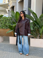 Icon Wrap Blazer ( Burgundy)